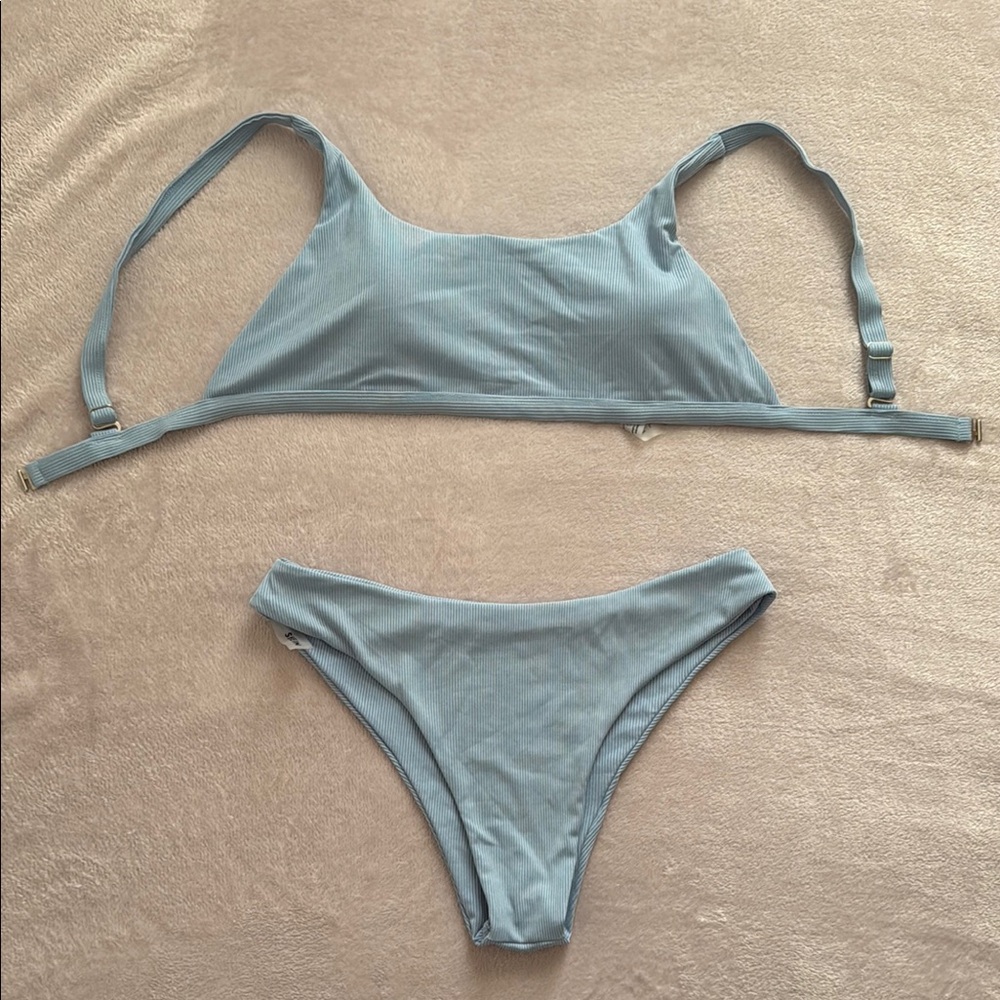 SHEIN Light Blue Bikini Set